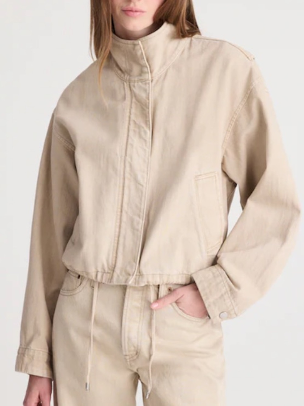 Madewell denim Cropped field Jacket in faded khaki